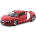 CARSDEMETAL.ES 2008 Audi R8 Metallic Red 1:18 MAISTO 36143 en liquidation