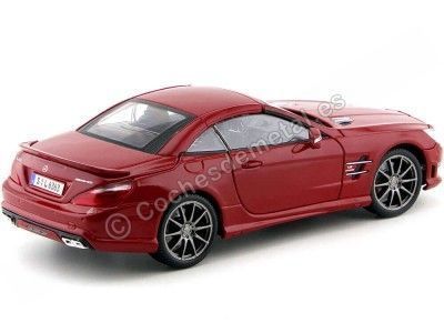 2013 Mercedes-Benz SL 63 AMG Hard Top Rojo Metalizado 1:18 Maisto 36199 En Liquidación Cochesdemetal.es 2