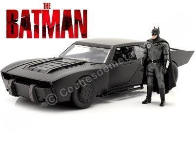 Cochesdemetal.es 2022 Batmobile Con Luces y Figura de Batman "The Batman" Negro 1:18 Jada Toys 32504/253216002