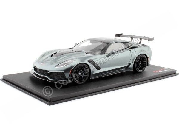 Cochesdemetal.es 2018 Chevrolet Corvette ZR-1 C7 Shadow Gray 1:18 Top Speed ​​TS0148