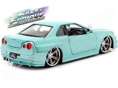 Cochesdemetal.es 1999 Nissan Skyline GT-R "Fast & Furious" Verde Metalizado 1:24 Jada Toys 32608 253203066 2