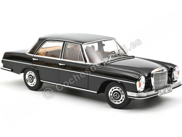Cochesdemetal.es 1968 Mercedes-Benz 280 SE Berline W108 Negro 1:18 Norev HQ 183762
