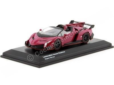 Cochesdemetal.es 2015 Lamborghini Veneno Roadster LP750-4 Magenta 1:64 Kyosho 07040A3