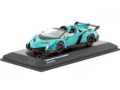 Cochesdemetal.es 2015 Lamborghini Veneno Roadster LP750-4 Azul 1:64 Kyosho 07040A4