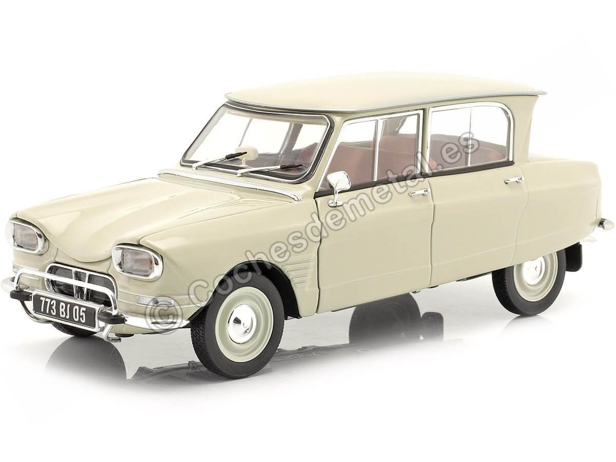 ② 1/18 - Norev - Citroën Ami 6 (1965) beige/blanc — Voitures