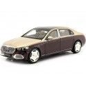 Cochesdemetal.es 2021 Mercedes-Benz Maybach S680 4Matic (Z223) Rojo Rubelita / Oro Kalahari 1:18 Édition de concession