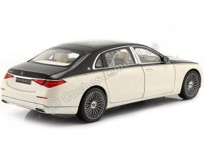 2021 Mercedes-Benz Maybach S680 4Matic (Z223) Blanco Diamante/Negro Obsidiana 1:18 Dealer Edition B66961424 Cochesdemetal.es 2