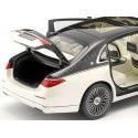 Cochesdemetal.es 2021 Mercedes-Benz Maybach S680 4MATIC (Z223) Blanco Diamante / Negro Obsidiana 1:18 Édition du