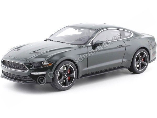 Cochesdemetal.es 2019 Ford Mustang GT "BULLITT" Verde Oscuro 1:18 GT Spirit GTUS017