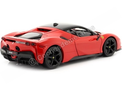 Cochesdemetal.es 2019 Ferrari SF90 Stradale Hybid Rojo 1:18 Bburago 16015 2