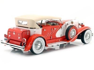 Cochesdemetal.es 1934 Duesenberg Phaeton II SJ Rojo/Blanco 1:18 Greenlight 13627 2