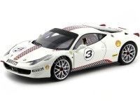 2010 Ferrari 458 Italia Challenge Blanco 1:18 Hot Wheels Elite X5487