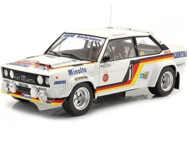 Cochesdemetal.es 1979 Fiat 131 Abarth Nº1 Röhrl/Geistdörfer Ganador Rallye Hunsrück 1:18 IXO Models 18RMC077