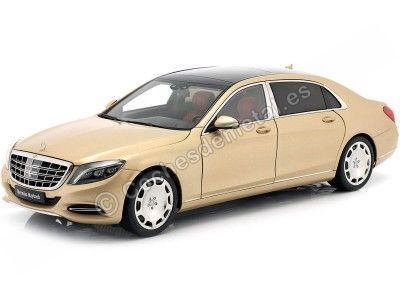 Cochesdemetal.es 2015 Mercedes-Benz Maybach Clase S (S600) SWB V12 Biturbo Gold Metalzado 1:18 Autoart 76294