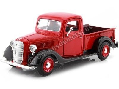 1937 Ford Pickup Rojo/Negro 1:24 Motor Max 73233 Cochesdemetal.es