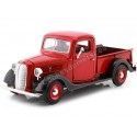 Cochesdemetal.es 1937 Ford Pickup Rojo/Negro 1:24 Motor Max 73233