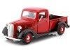 Cochesdemetal.es 1937 Ford Pickup Rojo/Negro 1:24 Motor Max 73233
