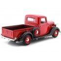 Cochesdemetal.es 1937 Ford Pickup Rojo/Negro 1:24 Motor Max 73233