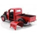 Cochesdemetal.es 1937 Ford Pickup Rojo/Negro 1:24 Motor Max 73233