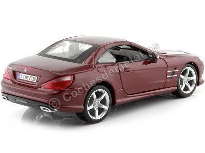 2012 Mercedes-Benz SL500 (R231) Convertible Granate Metalizado 1:24 Bburago 21067 Cochesdemetal.es 2