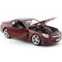 CARSDEMETAL.ES 2012 Mercedes-Benz SL500 (R231) Metallic Garnet Convertible 1:24 Bburago 21067