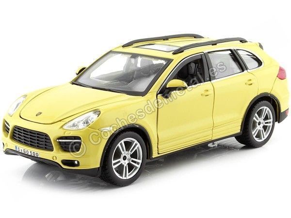 Cochesdemetal.es 2018 Porsche Cayenne Turbo Amarillo 1:24 Bburago 21056