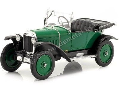 1924 Opel 4/12 PS Laubfrosch Verde Oscuro 1:24 WhiteBox 124100 Cochesdemetal.es