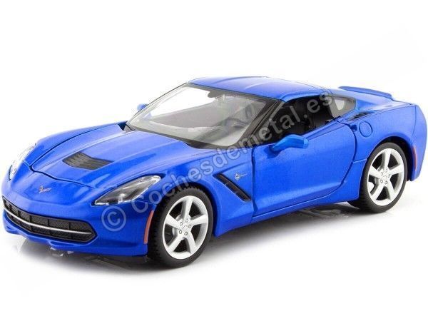Cochesdemetal.es 2014 Chevrolet Corvette Stingray Coupe Azul 1:24 Maisto 31505