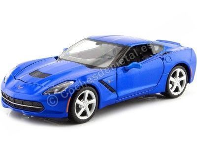 2014 Chevrolet Corvette Stingray Coupe Azul 1:24 Maisto 31505 Cochesdemetal.es