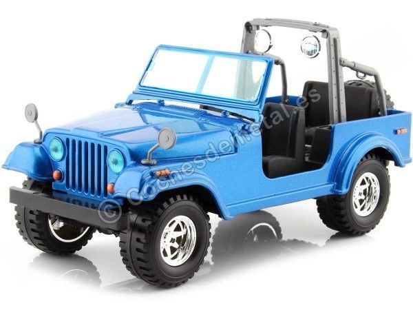 CARSDEMETAL.ES 2000 Jeep Wrangler Sahara Metalized Blue 1:24 Bburago 22033