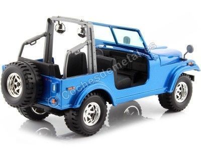 2000 Jeep Wrangler Sahara Azul Metalizado 1:24 Bburago 22033 Cochesdemetal.es 2