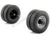 CARSDEMETAL.ES SET 2 Double Roues avec axe pour camion gris 1:18 Road Kings RK18A006