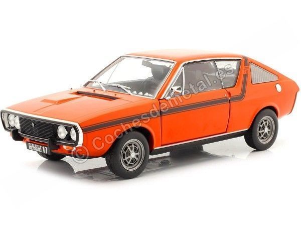 Cochesdemetal.es 1973 Renault 17 R17 Gordini Naranja/Negro 1:18 Solido S1803705