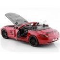 Cochesdemetal.es 2012 Mercedes-Benz SLS Roadster 6.3 AMG (C197) Rojo / carbone personnalisé 1:24 MAISTO DESIGN 31370