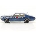 Cochesdemetal.es 1969 Oldsmobile Cutlass 442 W-30 Azul Trofeo 1:18 Auto World AMM1235