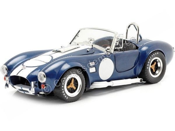 CARSDEMETAL.ES 1966 SHELBY COBRA 427 S-C SIGNÉ BLUE / WHITE Edition 1:18 Shelby Collectibles 121-1