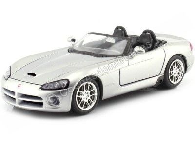 Cochesdemetal.es 2003 Dodge Viper SRT-10 Cabrio Gris Metalizado 1:24 Maisto 31232