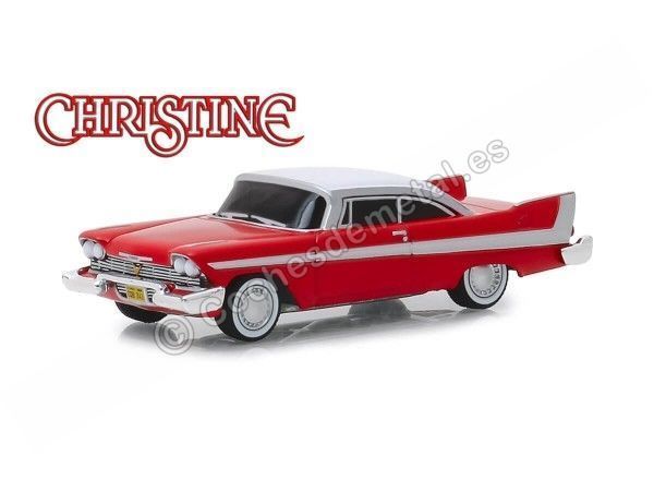 Cochesdemetal.es 1958 Plymouth Fury Version maléfique Christine "Hollywood Series 24" 1:64 Greenlight 44840b
