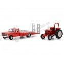 Cochesdememetal.es 1969 Camión Rampa Ford F-350 + 1985 Tracteur Ford 5610 "H.D. Truck Series 16" 1:64 Greenlight 33160a