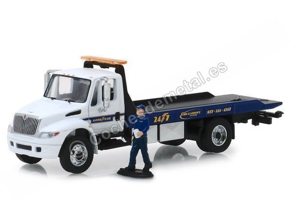 CARSDEMETAL.ES 2013 TRUCHIER INTERNATIONAL Durastar Goodyear avec rampe et opérateur "H.D. Truck Series 16" 1:64 Greenlight