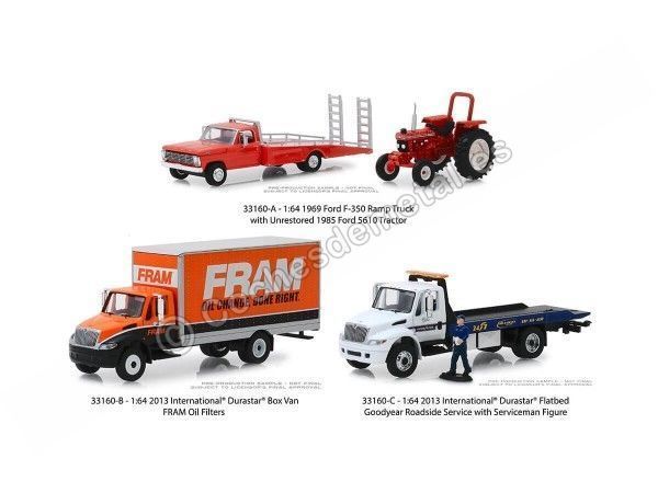 Cochesdemetal.es Lote de 3 Modelos "H.D. Truck Series 16" 1:64 Greenlight 33160