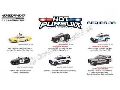 Lote de 6 Modelos "Hot Pursuit Series 38" 1:64 Greenlight 42960 Cochesdemetal.es