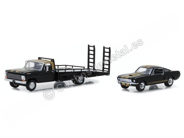 Cochesdemetal.es 1968 Camión Rampa Ford F-350 + 1966 Shelby Mustang GT350H "H.D. Série de caminhões 13" 1:64 Greenlight 33130A