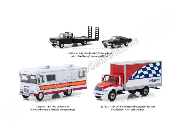 Cochesdemetal.es Lote de 3 Modelos "H.D. Truck Series 13" 1:64 Greenlight 33130