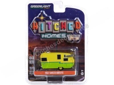 Cochesdemetal.es 1962 Caravana Shasta Airflyte "Hitched Homes Series 9" 1:64 Greenlight 34090E 2