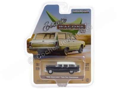 Cochesdemetal.es 1955 Chevrolet Two-dix Townsman "Estate Wagons Series 6" 1:64 Greenlight 36010a 2