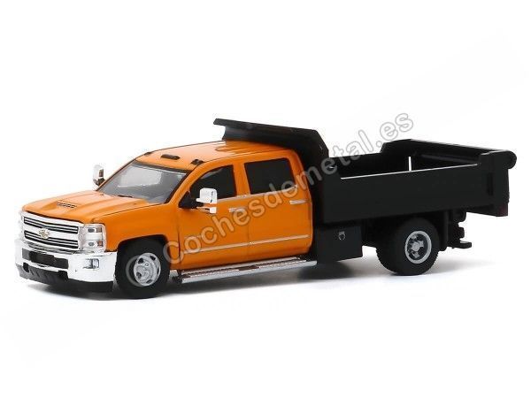 Cochesdemetal.es 2017 Chevrolet Silverado 3500 Dually Dump Truck "Dually Drivers Series 4" 1:64 Greenlight 46040B