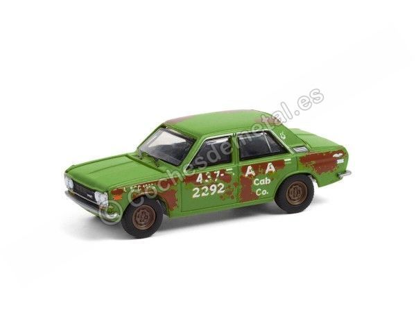 CARSDEMETAL.ES 1970 Datsun 510 Sedan 4 Doors "Tokyo Torque Series 9" 1:64 Greenlight 47070B