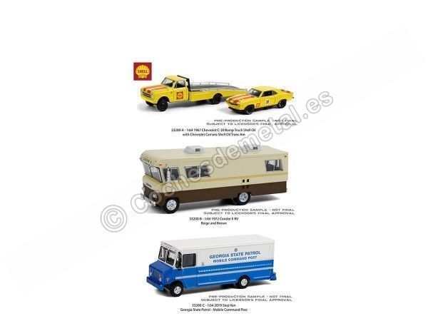 Cochesdemetal.es Lote de 3 Modelos "H.D. Truck Series 20" 1:64 Greenlight 33200
