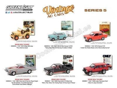 Lote de 6 Modelos "Vintage Ad Cars Series 5" 1:64 Greenlight 39080 Cochesdemetal.es